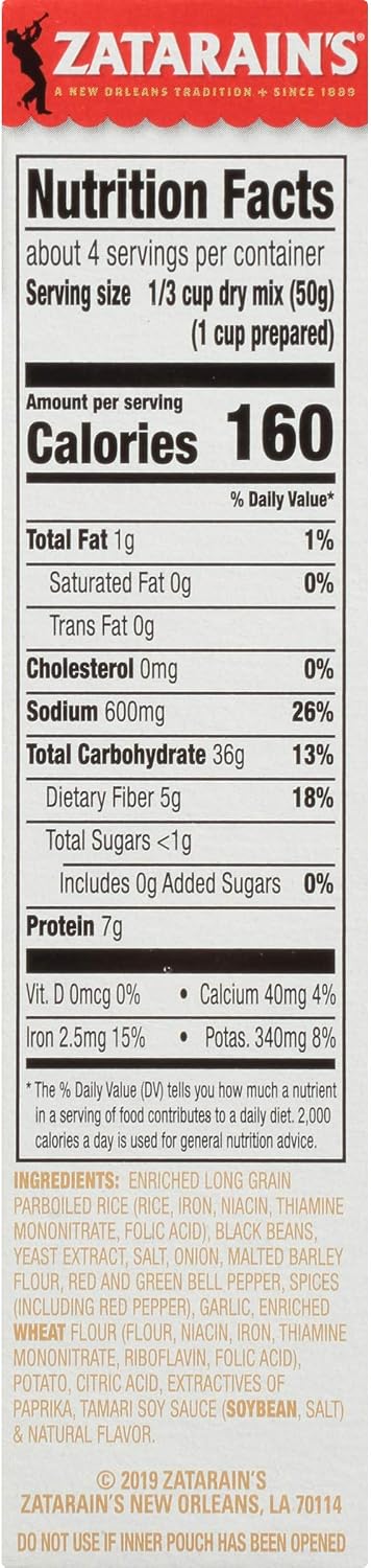 Zatarain's Black Beans and Rice Mix 226g