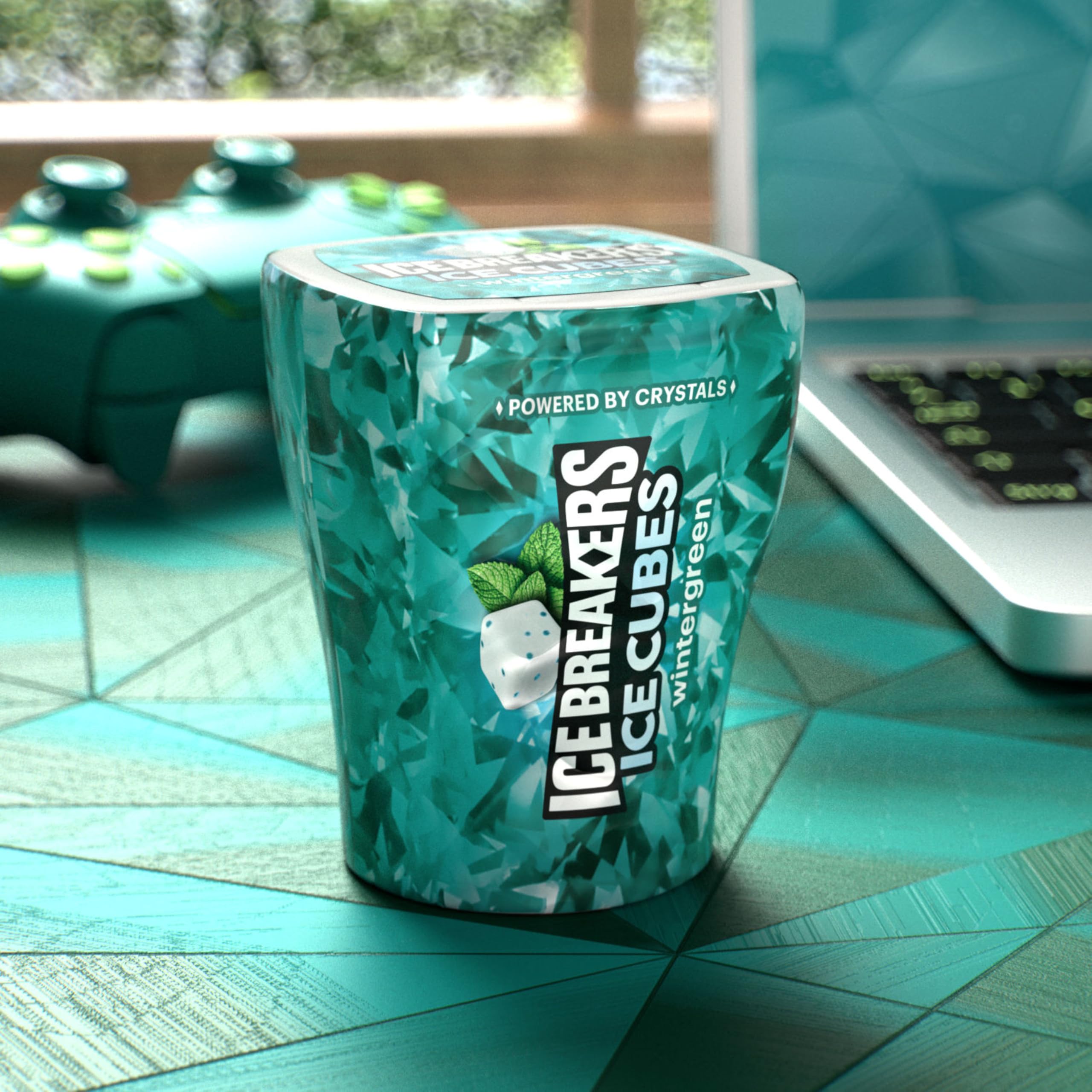 Ice Breakers Ice Cubes Wintergreen Sugar Free Gum 40 Pcs (Pack of 1)(Best Before Date:- 28/Oct/2026)