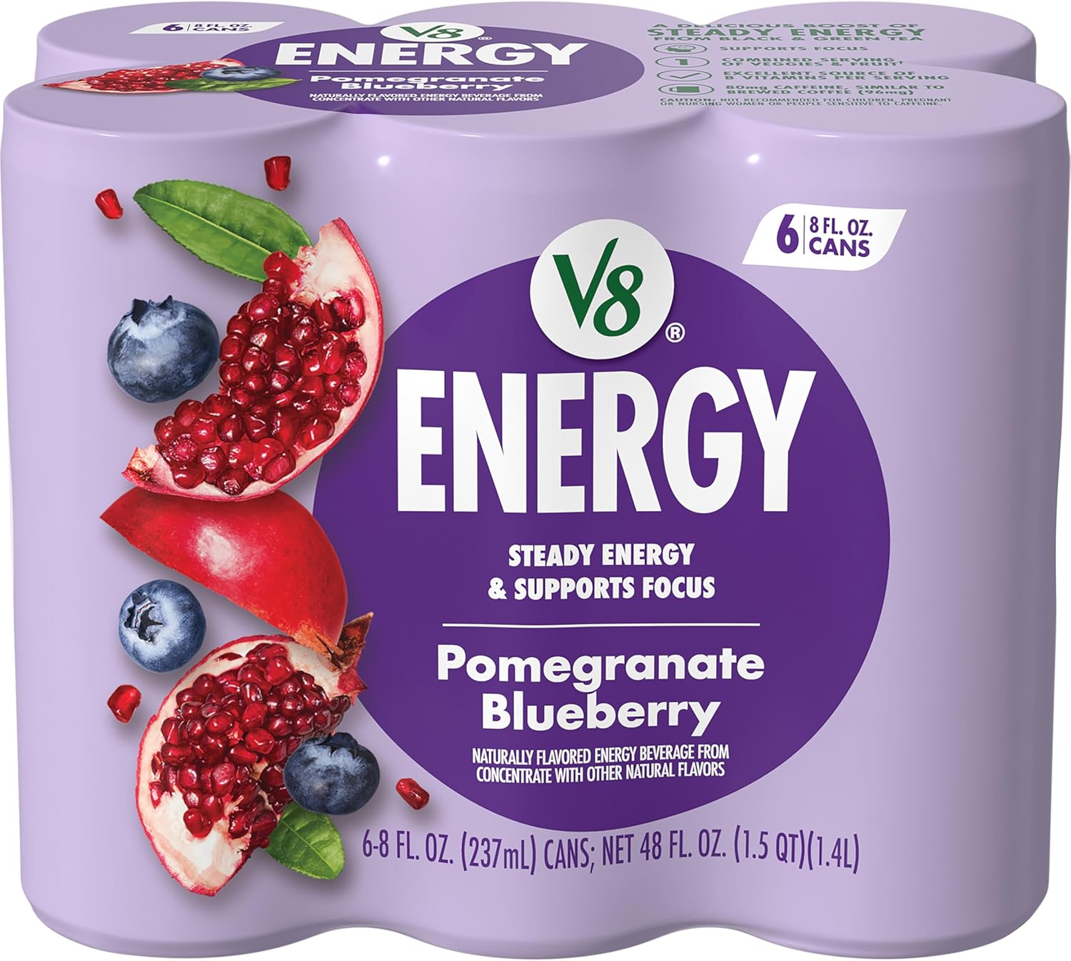 V8 Energy Pomegranate Blueberry (6 x 237ml)