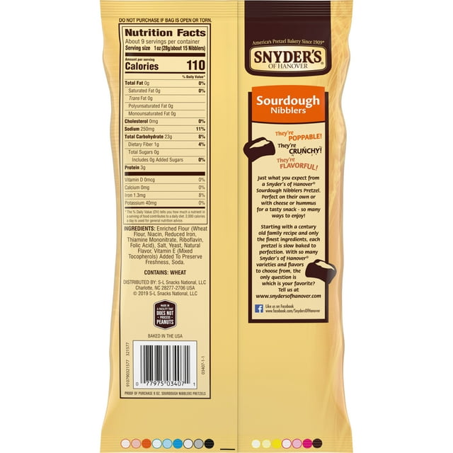 Snyder's of Hanover Sourdough Nibblers Pretzels 255g