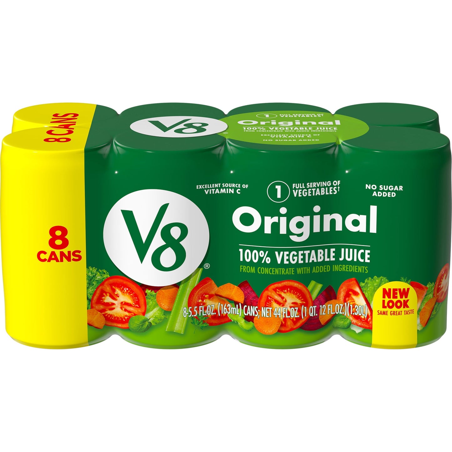 V8 Original 100% Vegetable Juice (8 x 165ml) (Best Before Date 02/08/2025)
