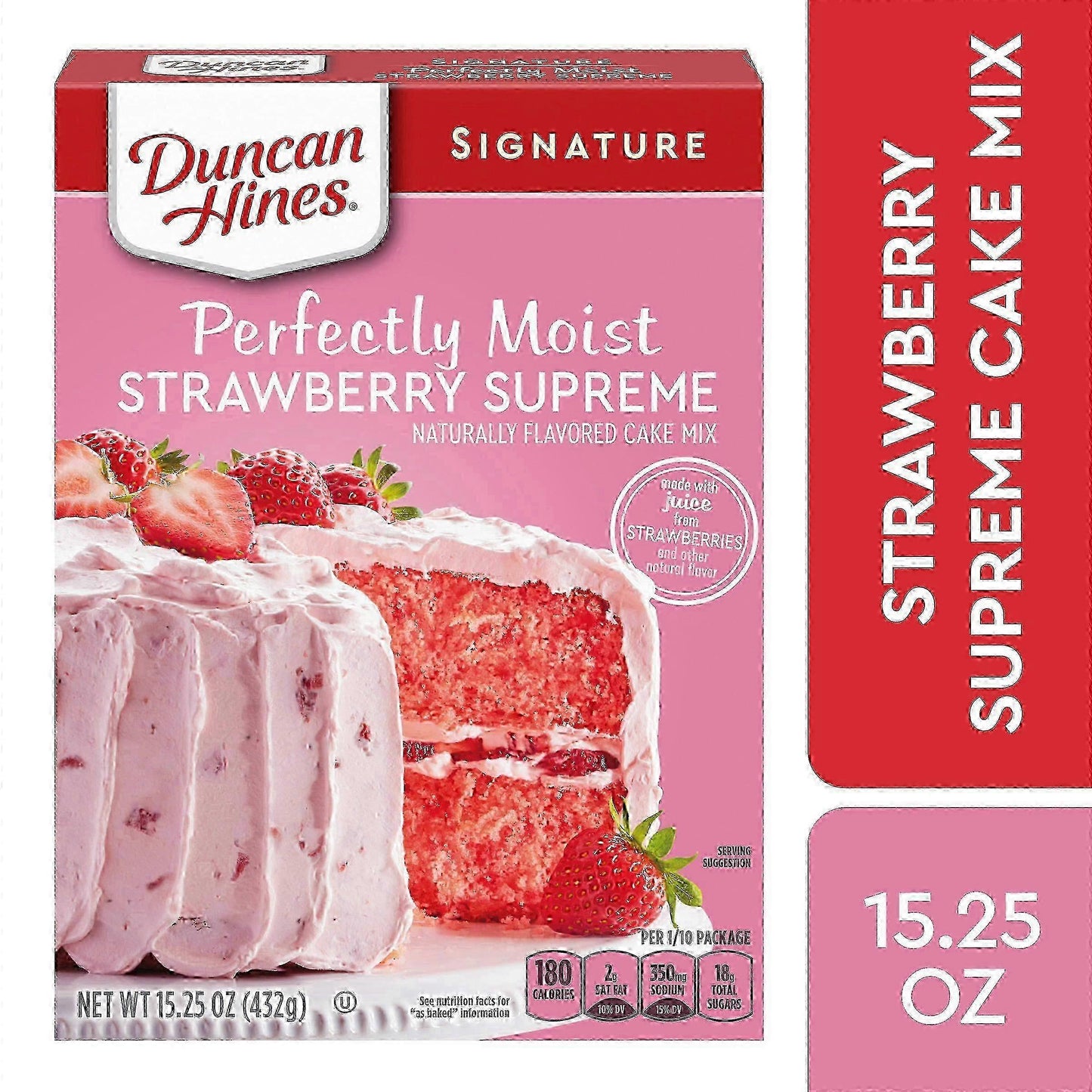 Duncan Hines Strawberry Cake Mix 432g (Best Before 01 Oct 25)