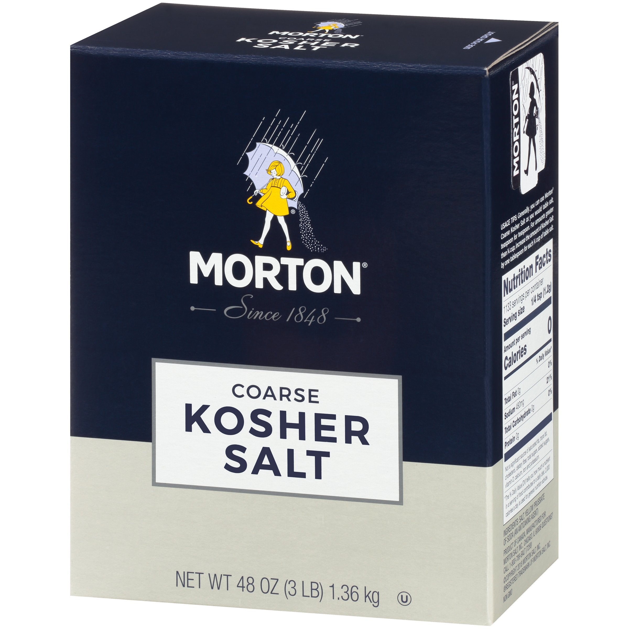Morton Coarse Kosher Salt 1.36kg (Only Wet)