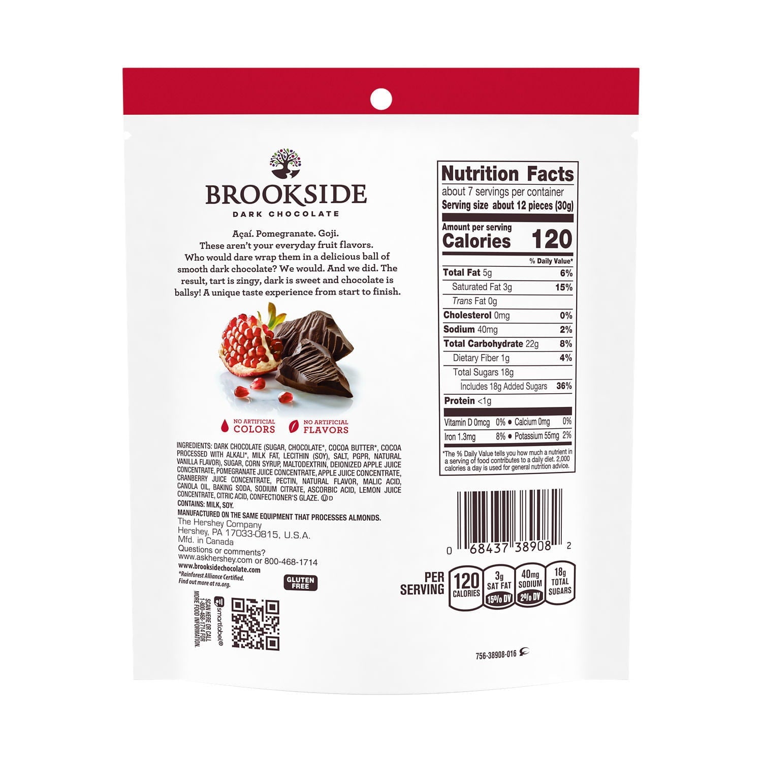 Brookside Dark Chocolate Pomegranate Flavour 198g(BBD 09/2026)