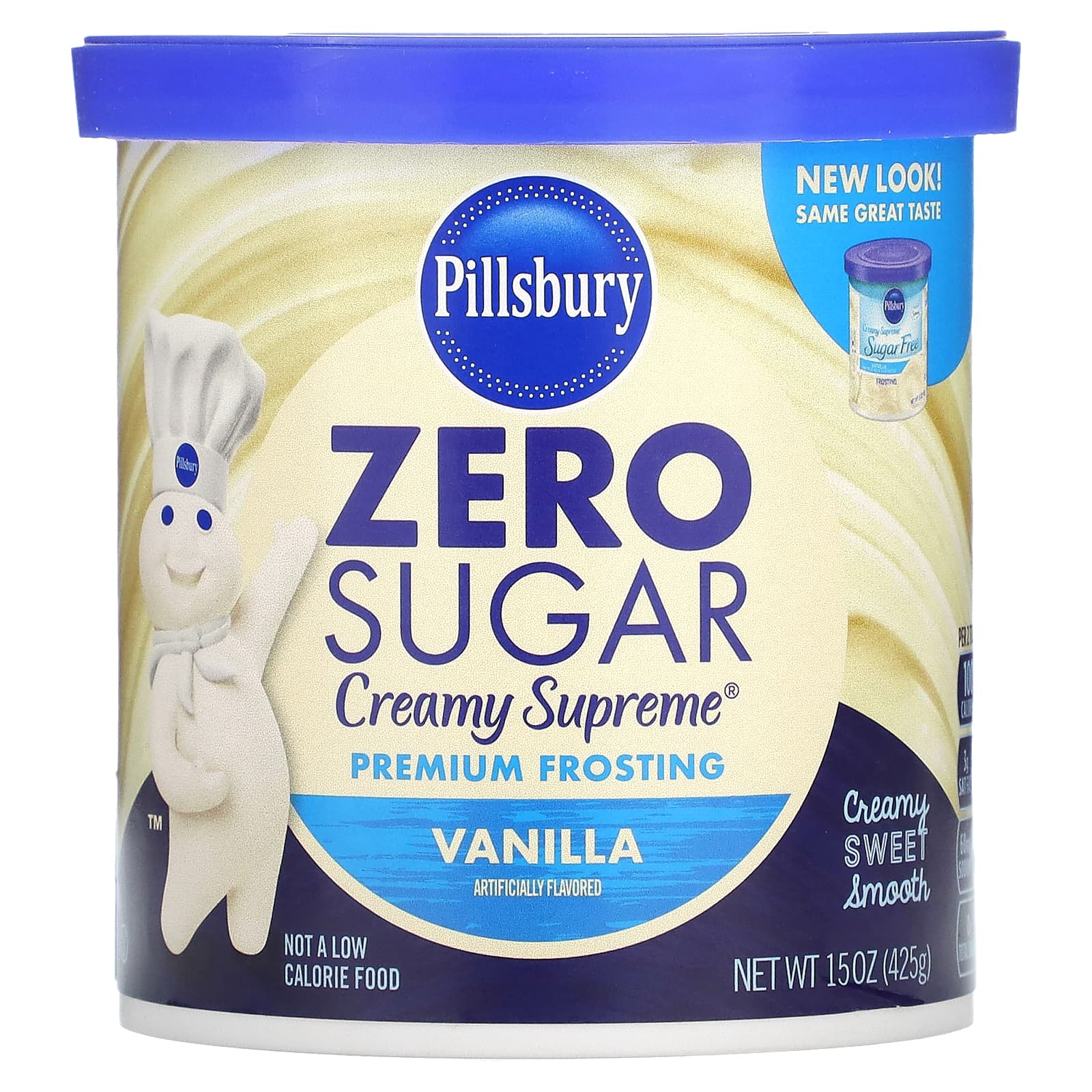 Pillsbury Creamy Supreme Zero Sugar Vanilla Frosting 425g