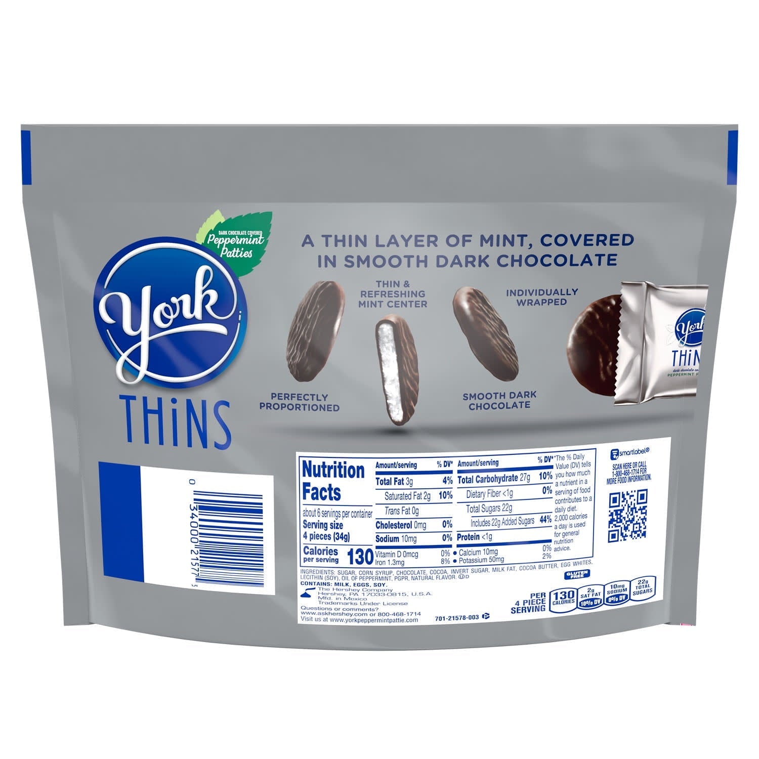 York Thins 204g (best before 10/12/2025)