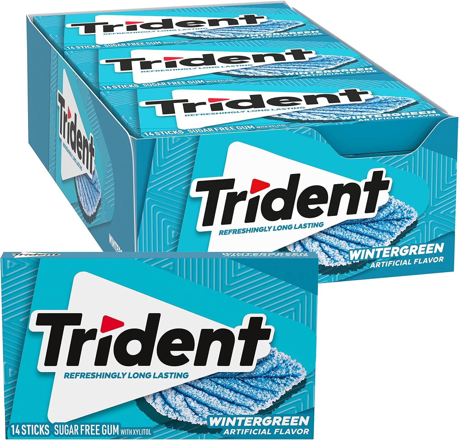 Trident Wintergreen Sugar Free Gum 14 Pieces