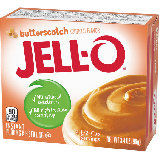 Jell-O Butterscotch Instant Pudding & Pie Filling 96g I PACK OF 2 I(Best Before Date:- 01/04/2025)