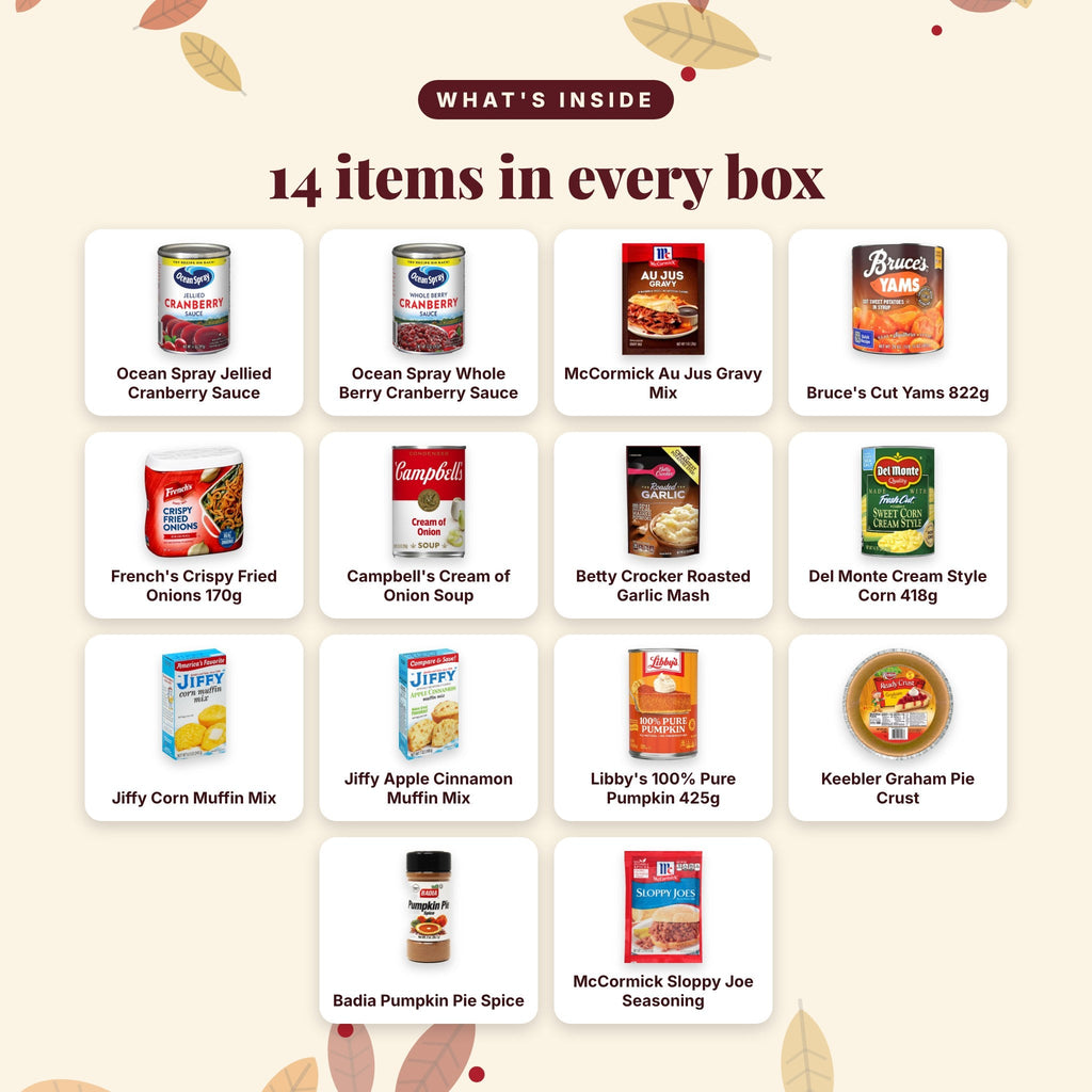 Thanksgiving Feast Box 🦃 | Complete American Thanksgiving Dinner Kit | 14 Items