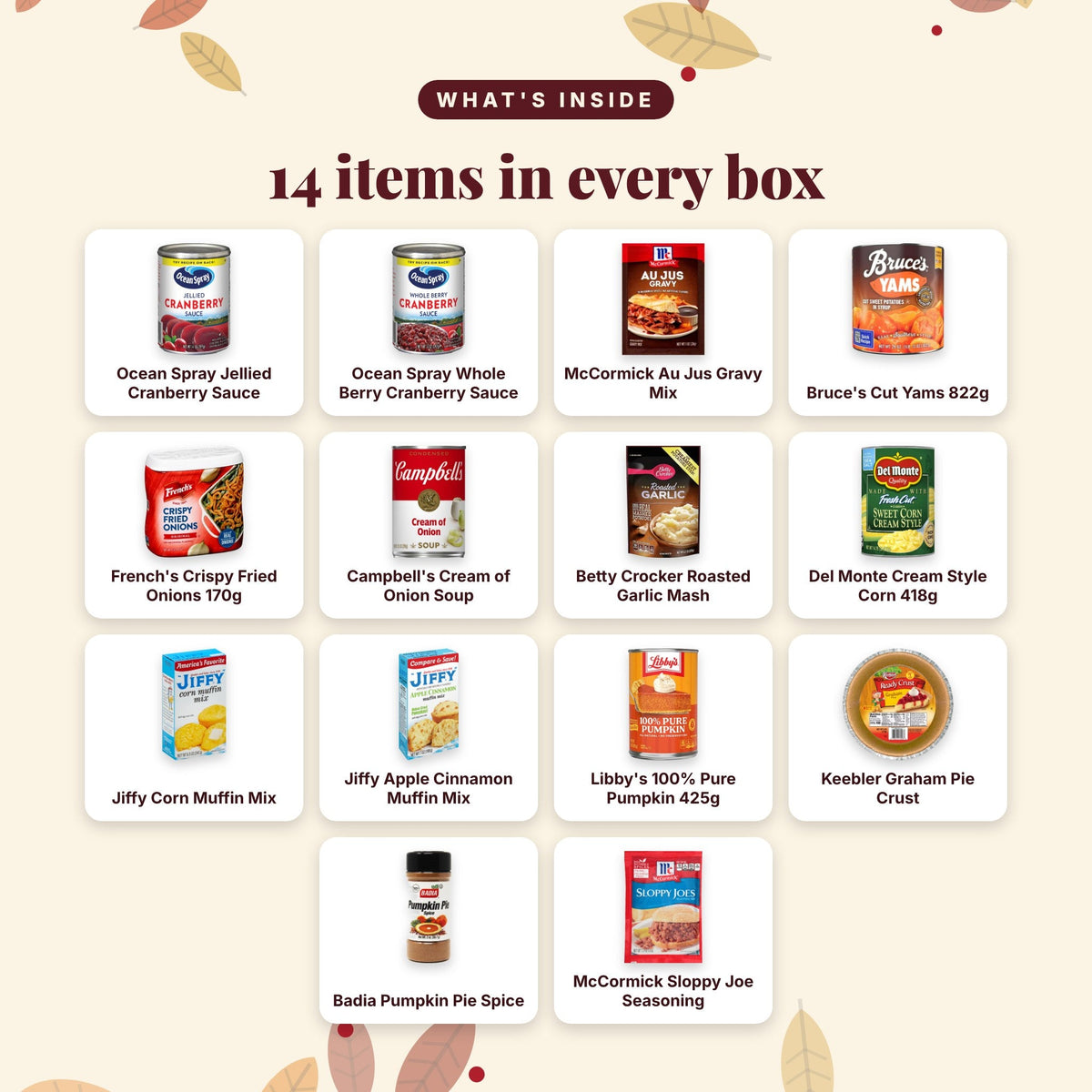 Thanksgiving Feast Box 🦃 | Complete American Thanksgiving Dinner Kit | 14 Items