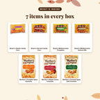 What's inside the Autumn Harvest Candy Box - 7 bags
