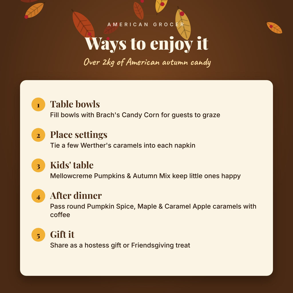 Ways to enjoy the Autumn Harvest Candy Box at Thanksgiving