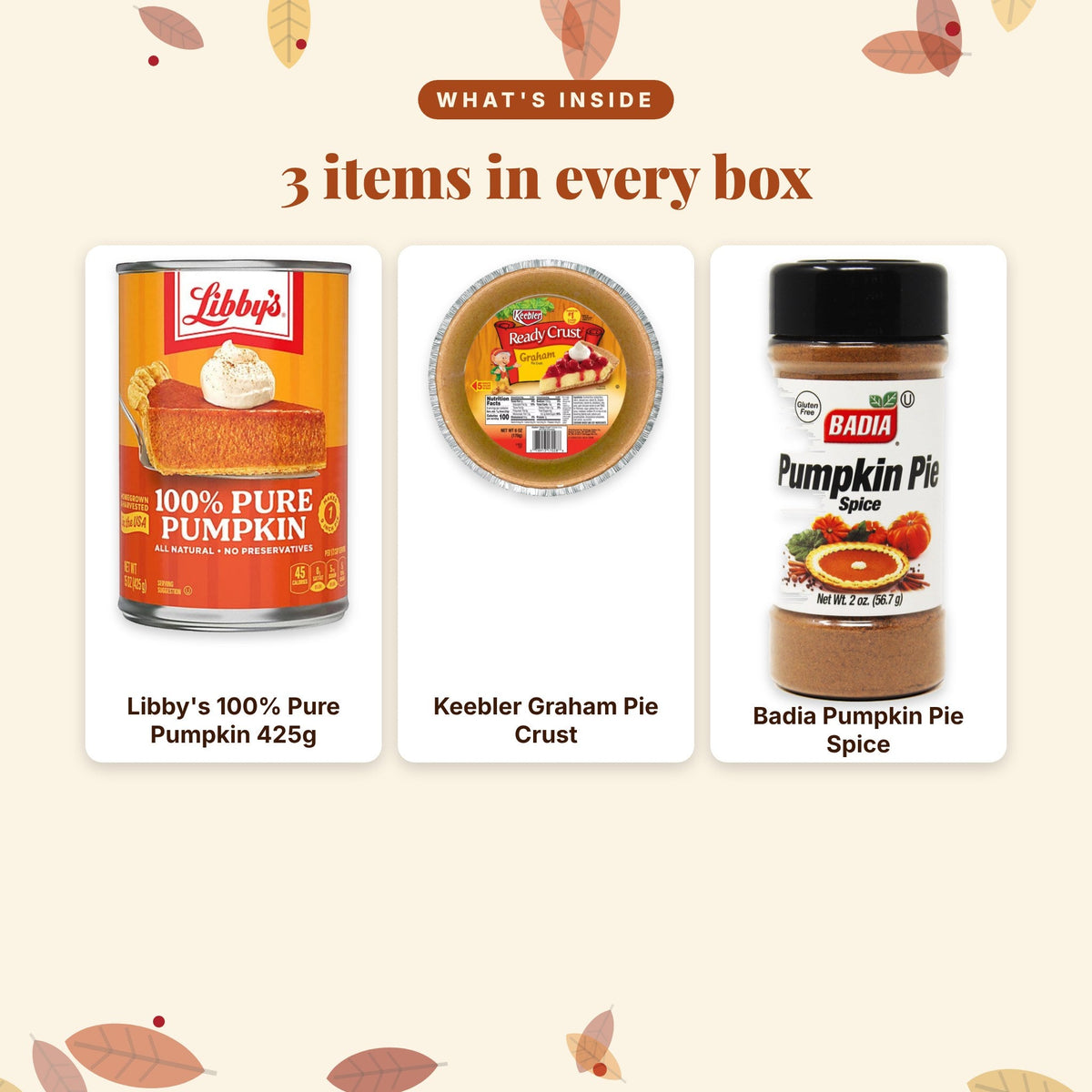What's inside the Pumpkin Pie Kit
