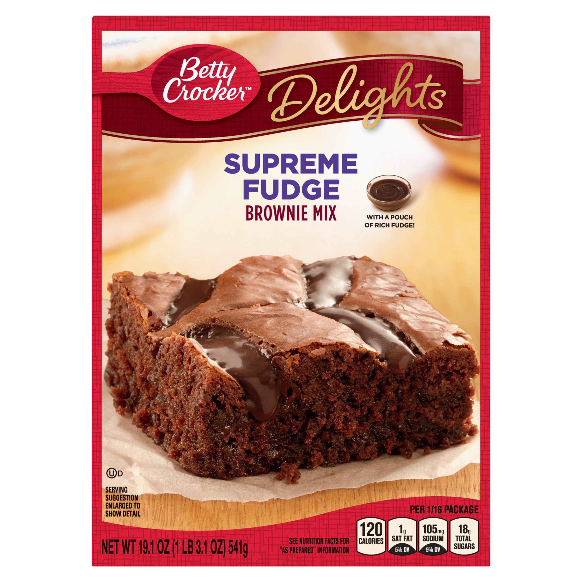 Betty Crocker Delights Supreme Fudge Brownie Mix 541g sold by American Grocer in the UK