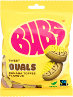 Bubs Candy Sweet Ovals Banana Toffee 156g