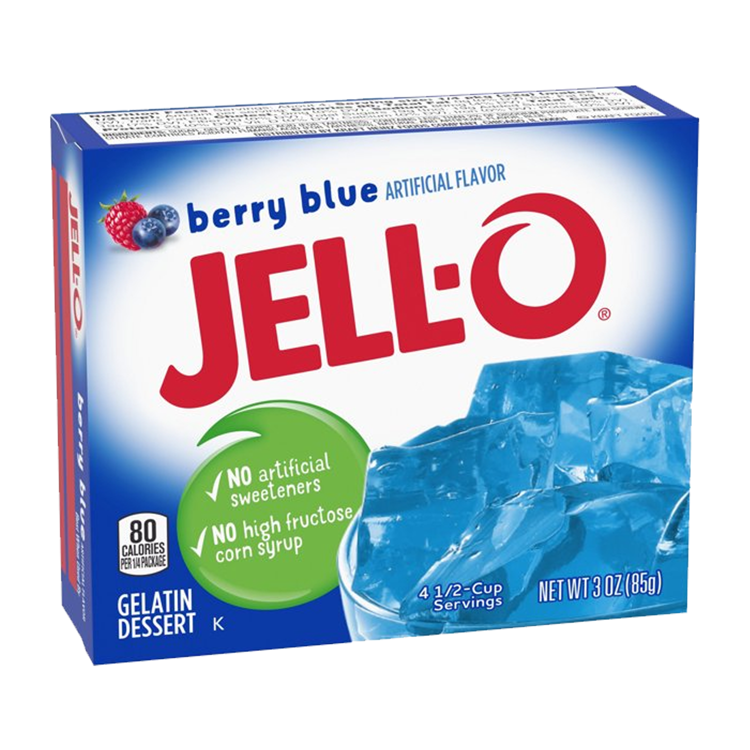 Jell-O Berry Blue Gelatin Dessert Mix 85g