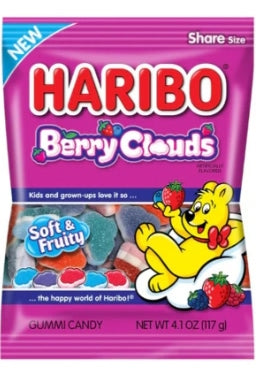 Haribo Berry Cloud Bag 116g (Pack of 3)