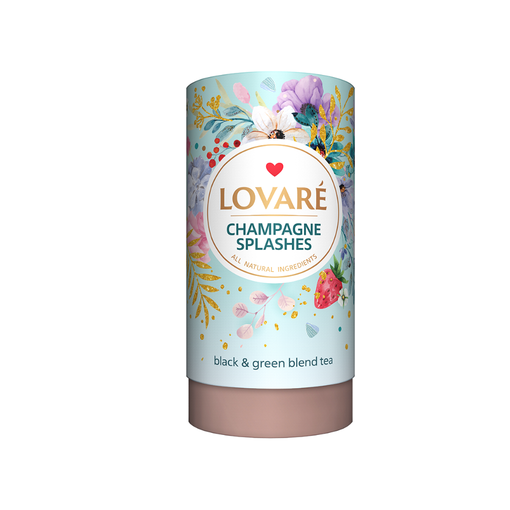 Lovare Sparkling Splashes Black and Green Blend Tea 80g