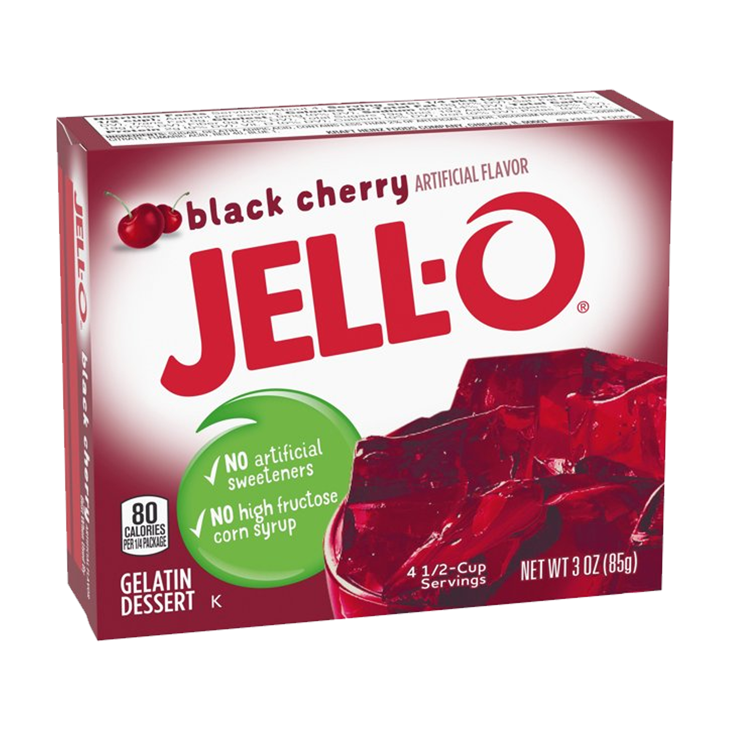 Jell-O Black Cherry Gelatin Dessert Mix 85g