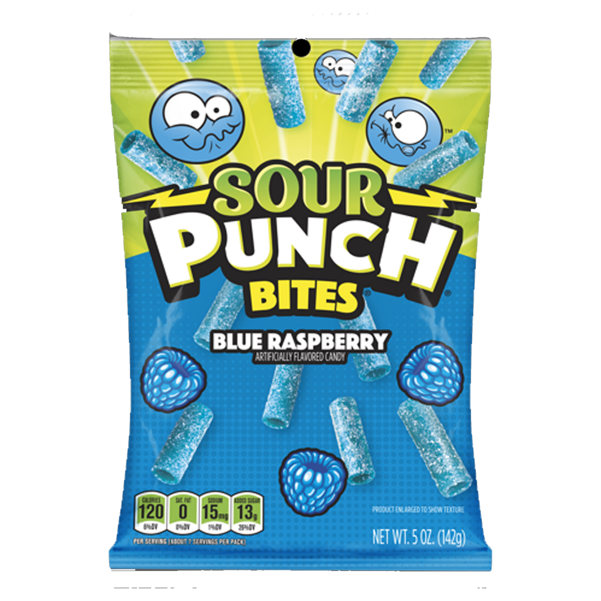 Sour Punch Bites Blue Raspberry Candy 142g