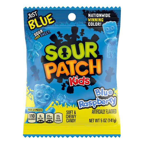 Sour Patch Kids Blue Raspberry Soft & Chewy Candy Bag 102g