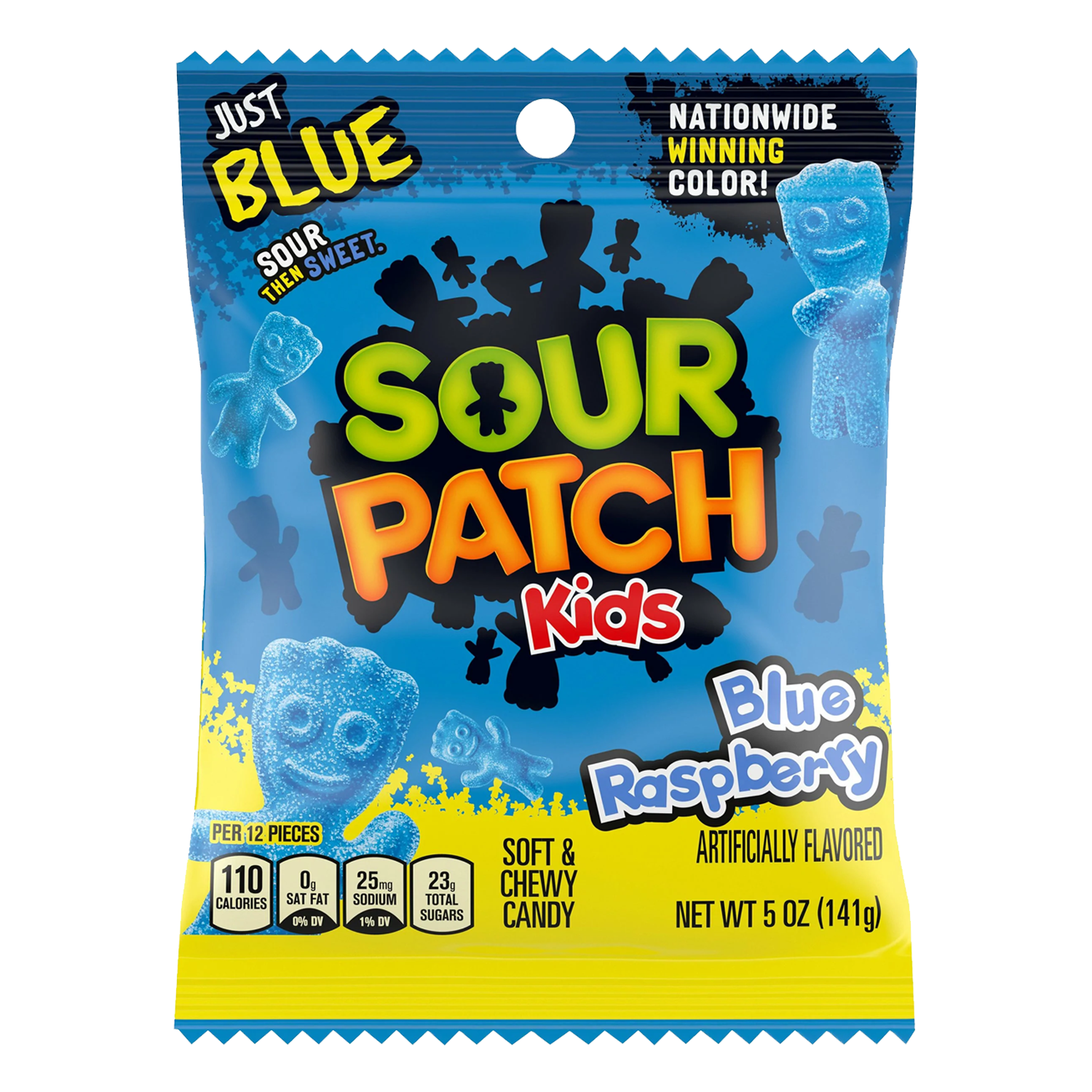 Sour Patch Kids Blue Raspberry Soft & Chewy Candy Peg Bag 102g (Best Before 07/2026)