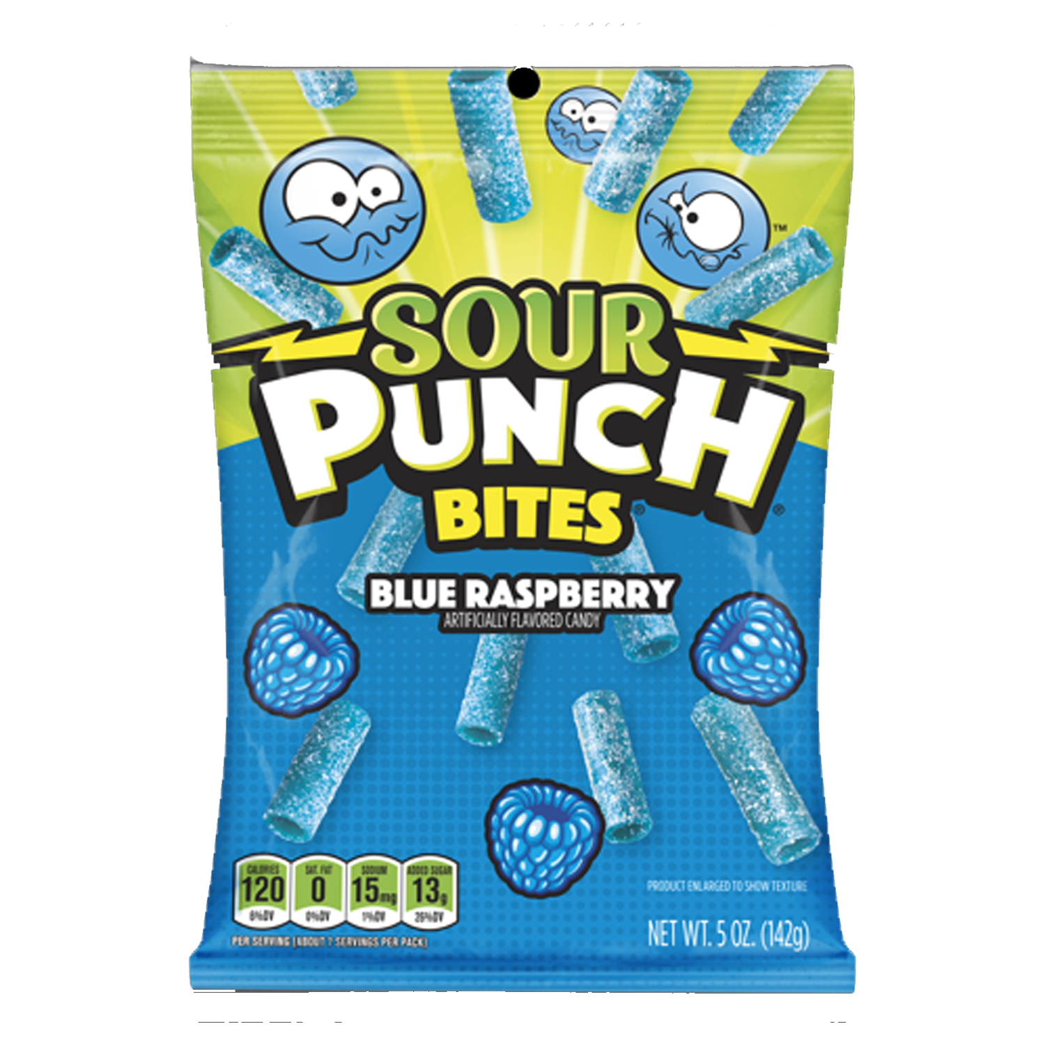 Sour Punch Bites Blue Raspberry Flavoured Candy 142g