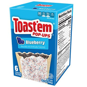 Toast'em Pop-Ups Frosted Blueberry Fruit Toaster Pastries 288g