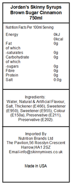 Sugar Free Brown Sugar Cinnamon Syrup (Pack Of 2 Bundle)