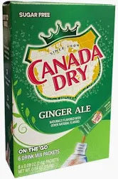 Singles To Go Canada Dry Ginger Ale Drink Mix 15.6g (6 Sticks)