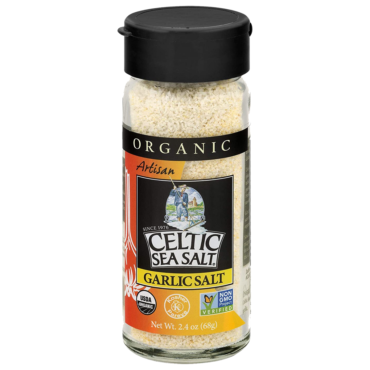 Celtic Sea Salt Organic Garlic Salt 68g sold by American Grocer in the UK
