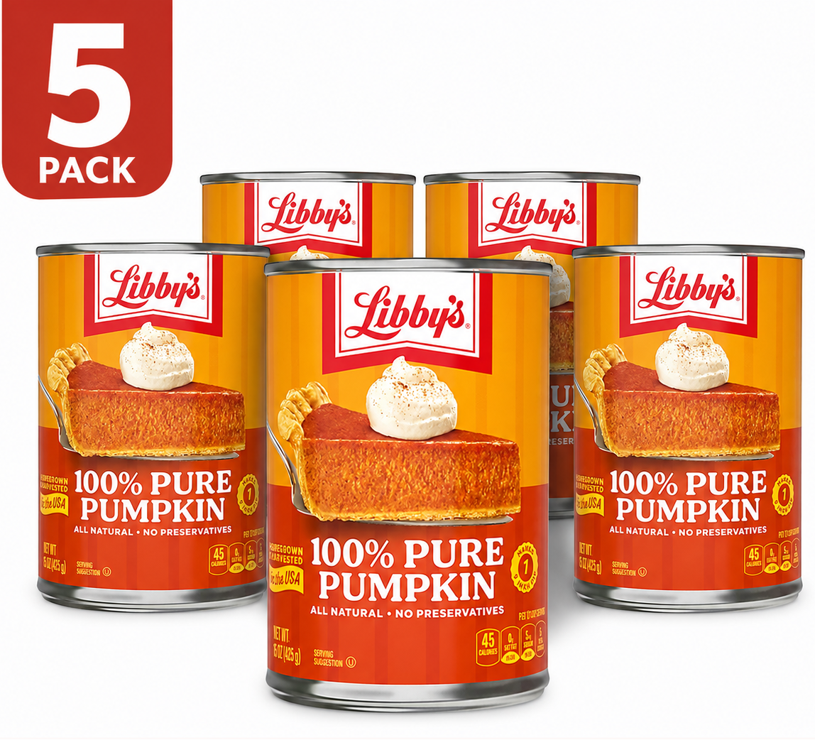 (5 For £12.50 OFFER) Libby's 100% Pure Pumpkin 425g (Best Before October 2026)