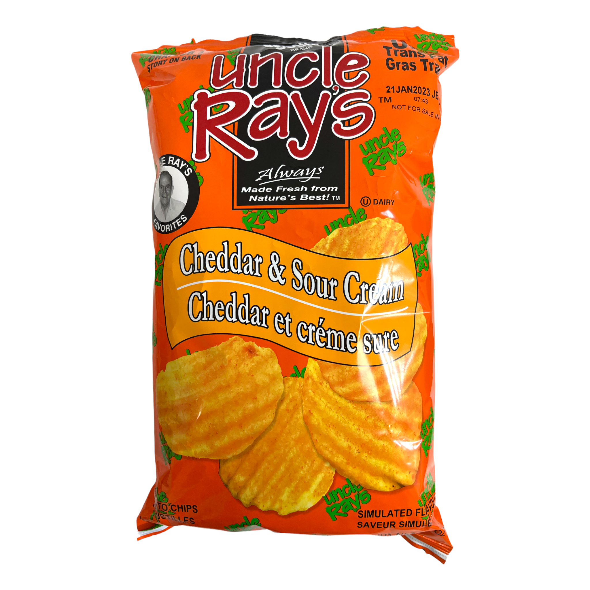 Uncle Ray's Sour Cream & Cheddar Potato Chips 120g (Best Before : 08 July 2026)