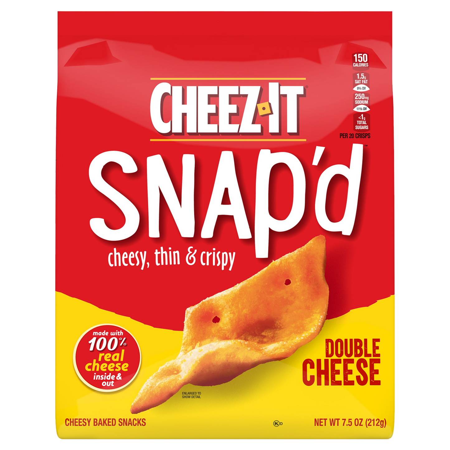 Cheez-It Snap'd Double Cheese Cheesy Baked Snacks 212g sold by American Grocer in the UK