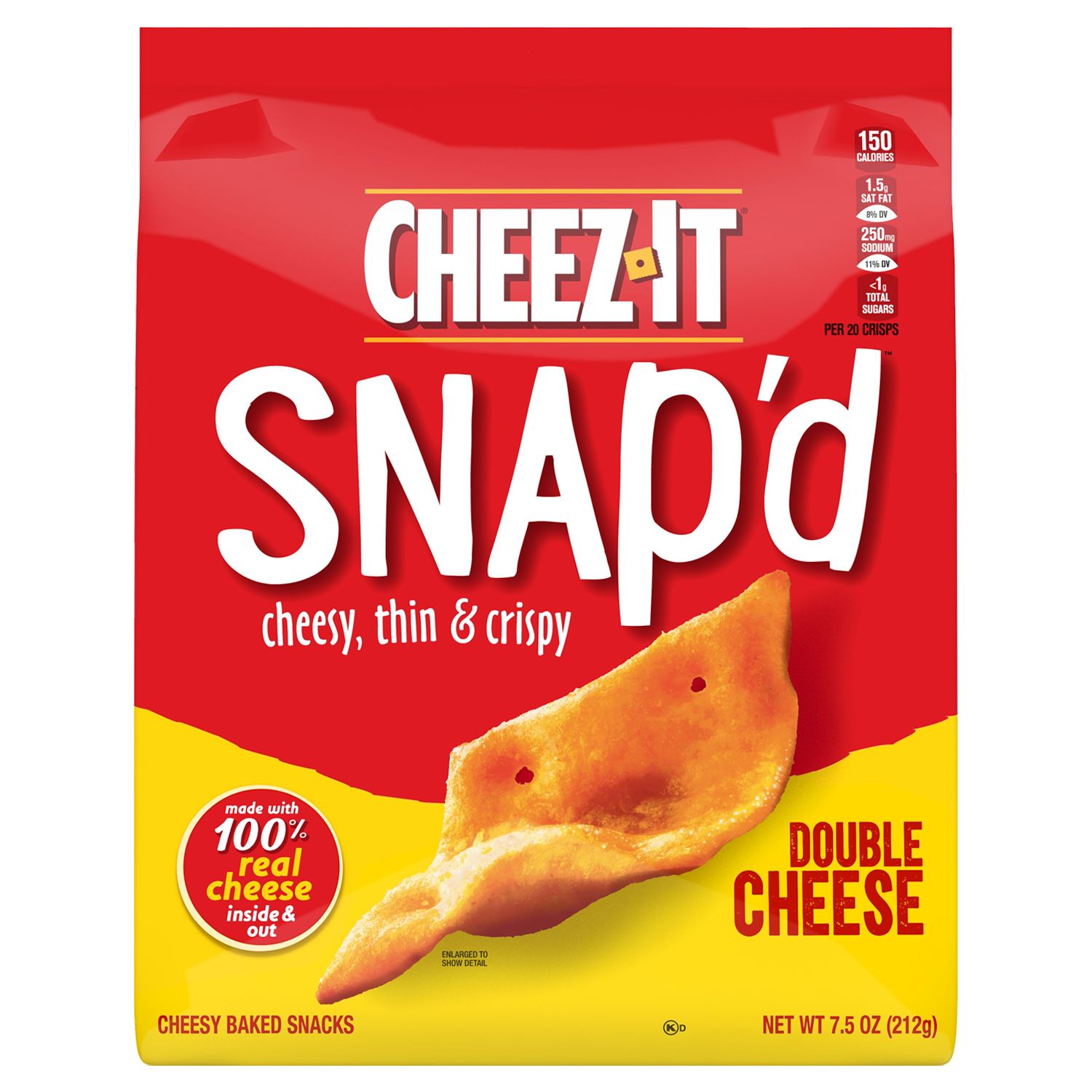 Cheez-It Snap'd Double Cheese Cheesy Baked Snacks 212g sold by American Grocer in the UK