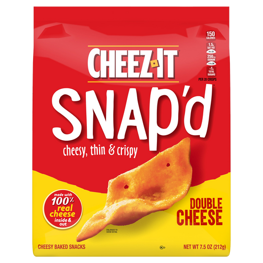 Cheez-It Snap'd Double Cheese Cheesy Baked Snacks 212g sold by American Grocer in the UK