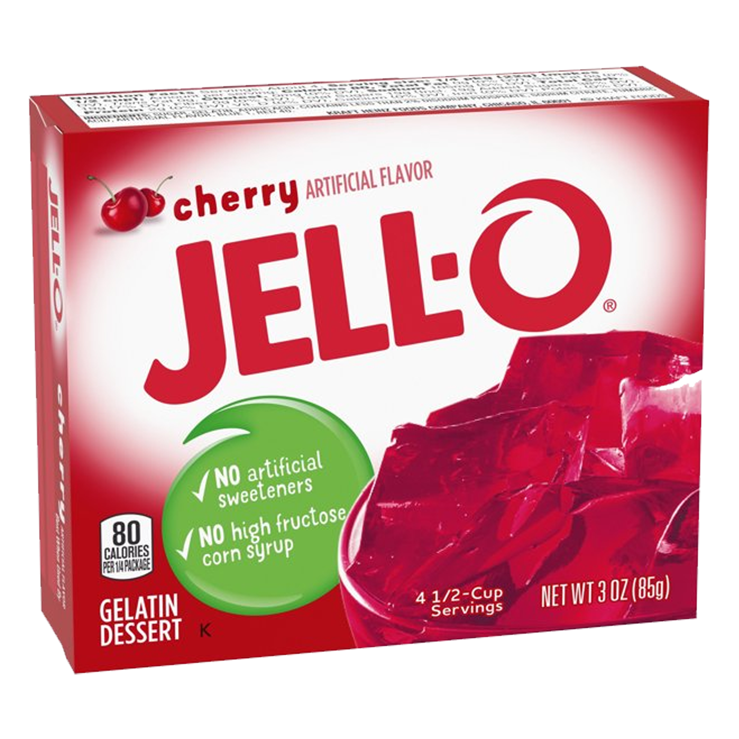 Jell-O Cherry Gelatin Dessert Mix 85g
