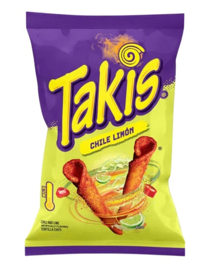 Takis Chile and Lime Tortilla Chips Snack 92.3g (BBD : 11 Aug 2025)