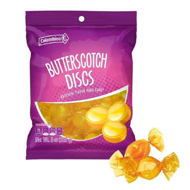 Colombina Butterscotch Discs Hard Candy 227g