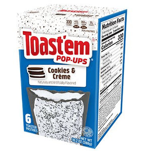 Toast'em Pop-Ups Frosted Cookie & Cream Toaster Pastries 288g