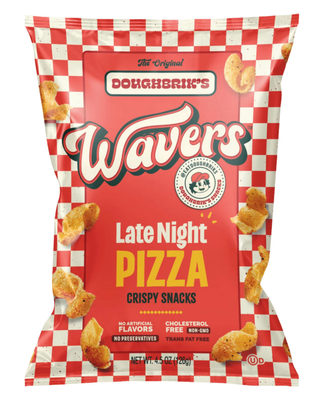 The Original Doughbrik's Wavers Crispy Snacks 126g | Late Night Pizza Flavoured
