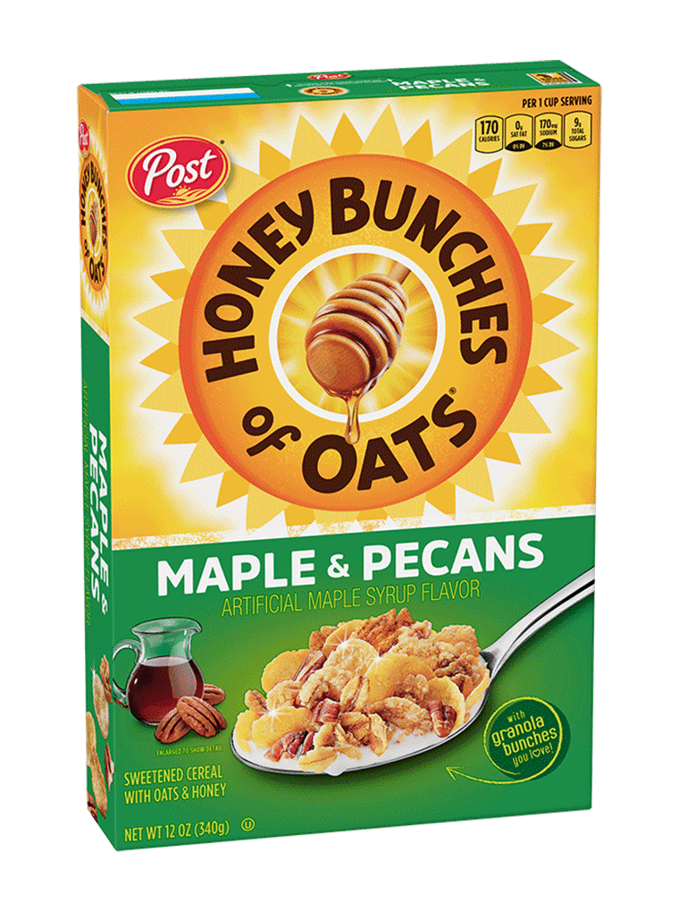 Post Honey Bunches of Oats Maple & Pecans Sweetened Cereal 340g (Best Before : 26 August 2026)