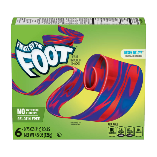 Fruit by the Foot Berry Tie-Dye Fruit Flavoured Snacks 128g (BBD : 01 Jul 2025)