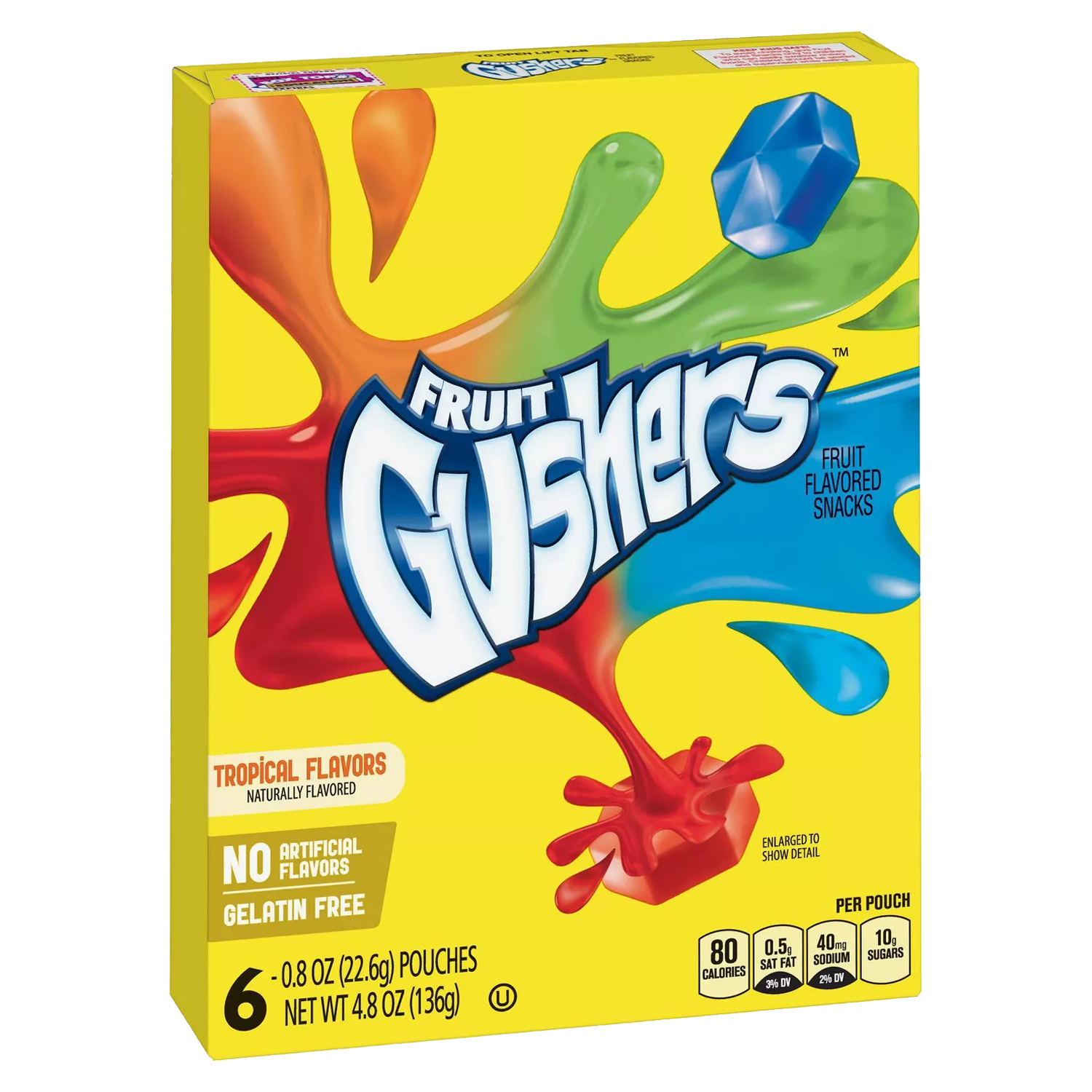 Fruit Gusher Tropical Flavors Fruit Flavoured Snacks 136g