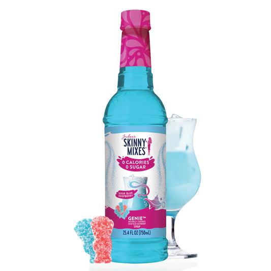 Skinny Sugar Free Genie Sour Blue Raspberry Syrup 750ml