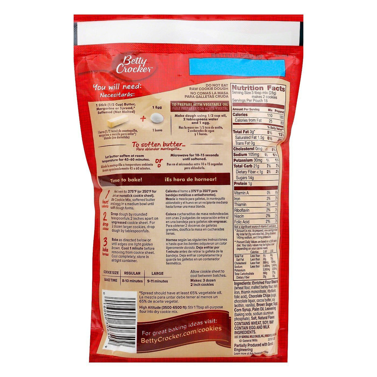 Betty Crocker Chocolate Chip Cookie Mix 496g