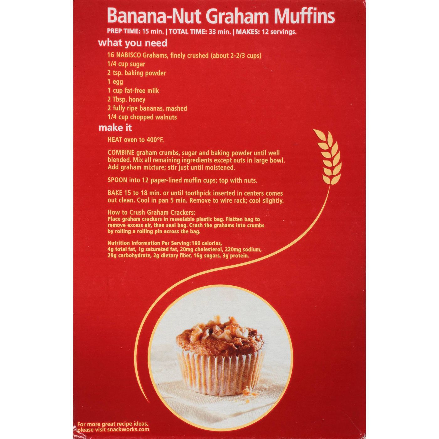 Nabisco Grahams Original Cracker 408g (Best Before Date July 2026)