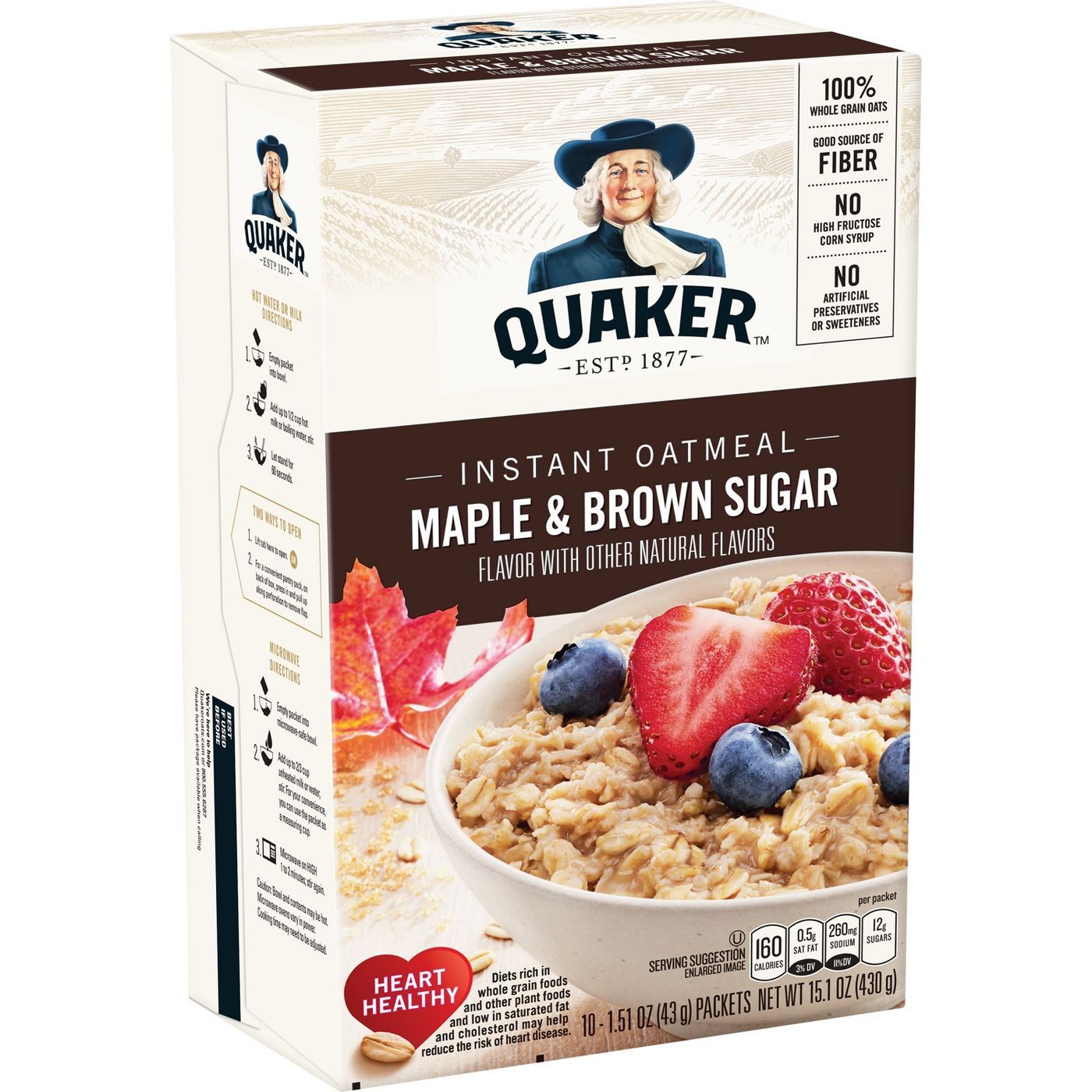 Quaker Instant Oatmeal Maple & Brown Sugar 420g (Best Before : 11 Oct 2025)