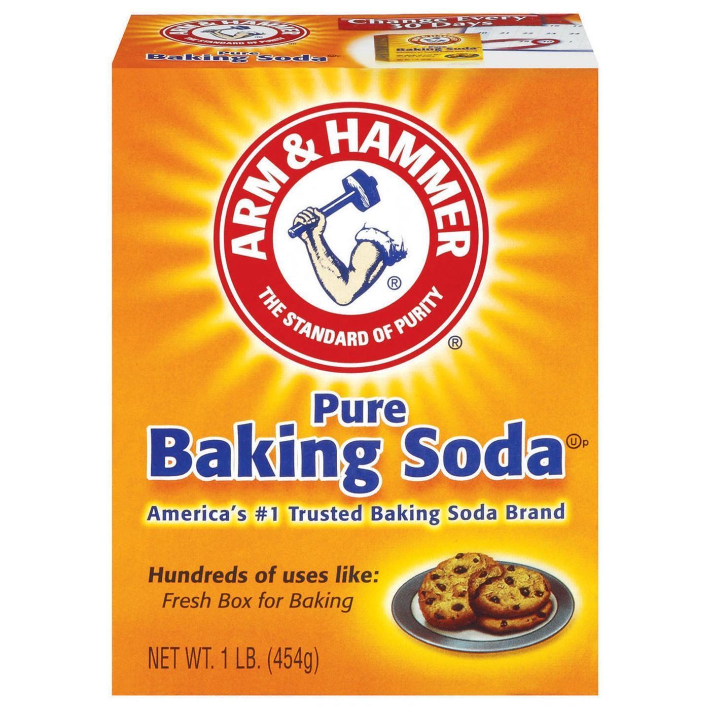 Arm & Hammer Pure Baking Soda for Baking 454g sold by American Grocer in the UK