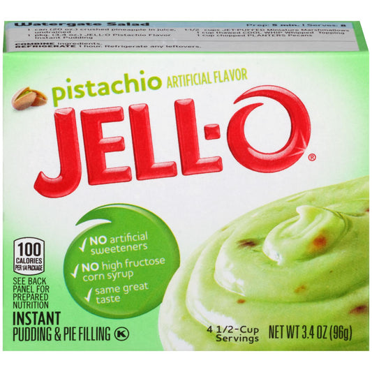 Jell-O Instant Pistachio Pudding & Pie Filling 96g I Pack OF 2 I  (Best Before Date:-27/APR/2025)